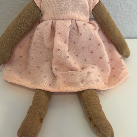 Animal Adventures Plush Girl Doll in Cute Pink Dress - Picture 3 of 9